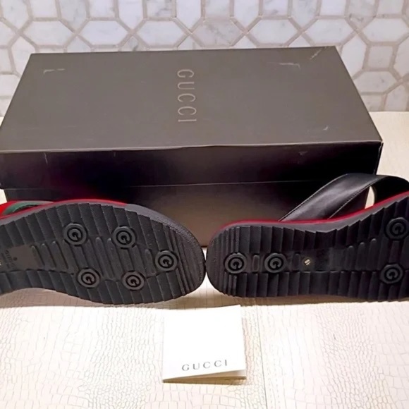 💋Rare Gucci Leather Thong Slide 'Black' 268670 A9LA0 1061 (G8.5) NWOB - Picture 12 of 15